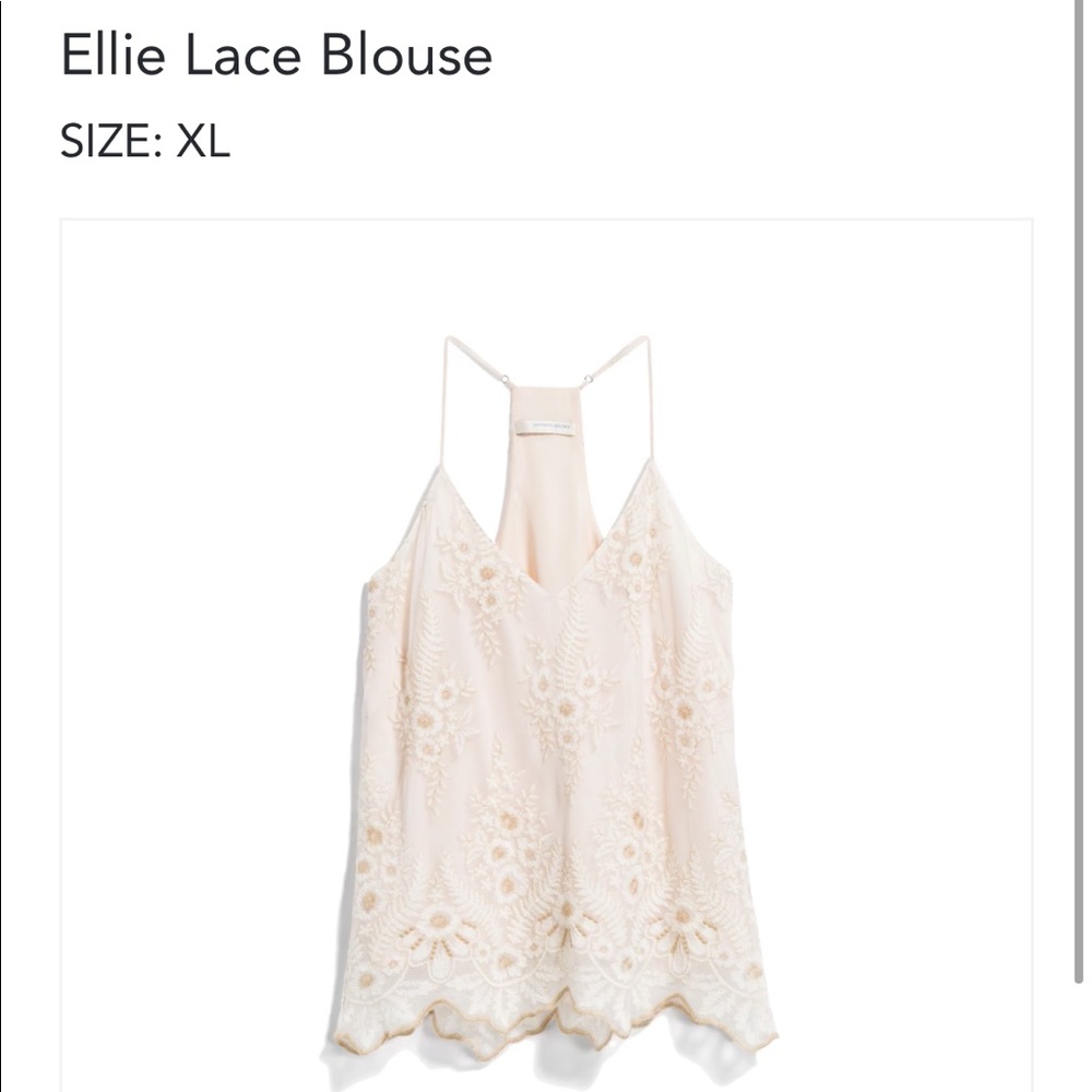Stitch fix lavender brown lace top
